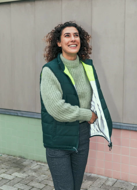 Doudoune Reversible Réfléchissante Vélo - Gofluo 5 Doudoune Reversible Réfléchissante Vélo - Gofluo – Image 5