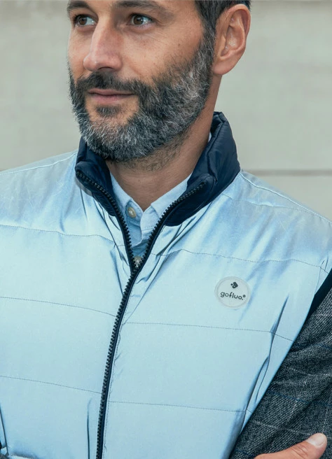 Doudoune Reversible Réfléchissante Vélo - Gofluo 6 Doudoune Reversible Réfléchissante Vélo - Gofluo – Image 6