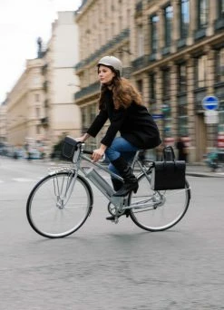 Sac à Main Porte-bagages Vélo En Cuir - Annso -Vêtements Soldes Magasin sac a main porte bagages velo en cuir annso 3